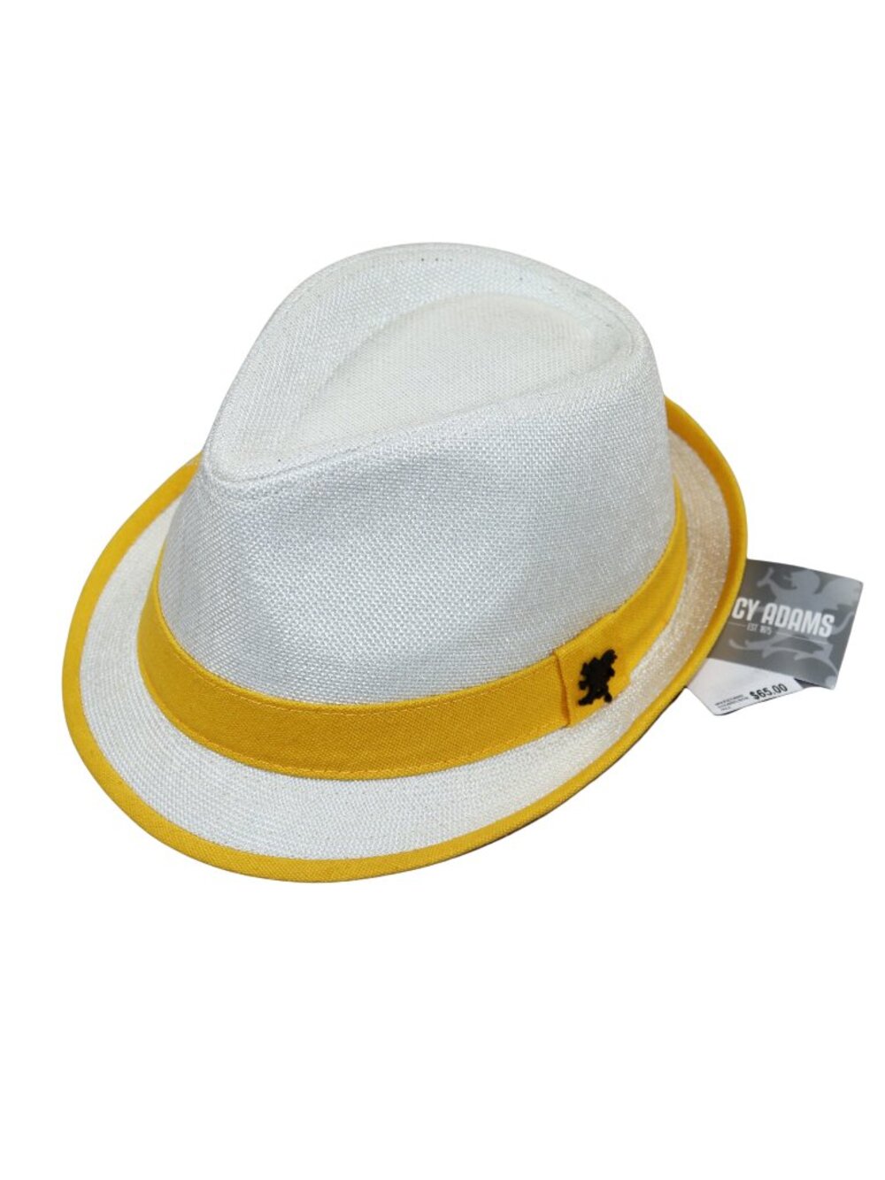 Stacy Adams Contrast Gold Trim w/Lion Logo Accent Men's Fedora Hat NWT Pick Size